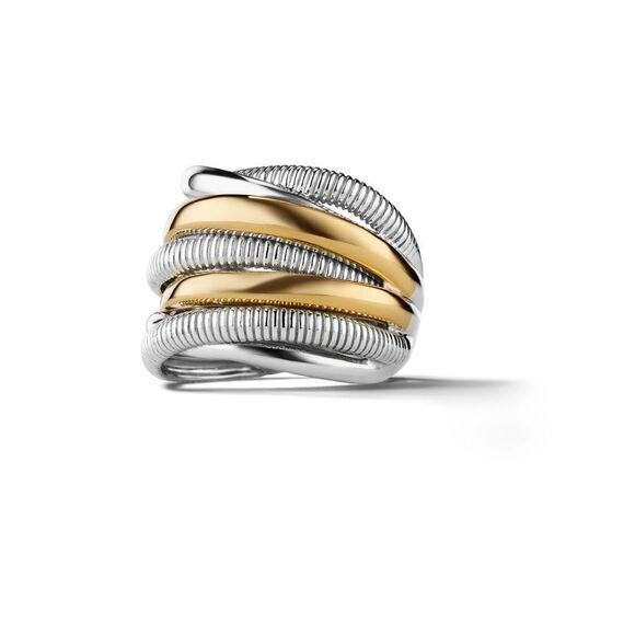 Judith Ripka Eternity Seven Band Highway Ring - Picture 1 of 13
